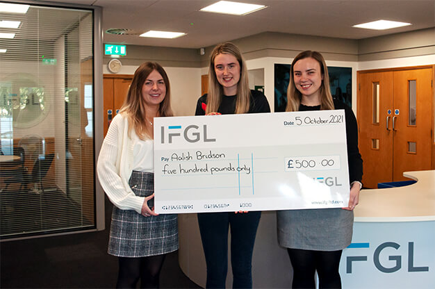 IFGL is pleased to announce their donation of £500 to local netballer, Aalish Bridson.