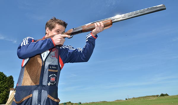 Tim Kneale Olympic shooter, sponsored by RL360 Quantum