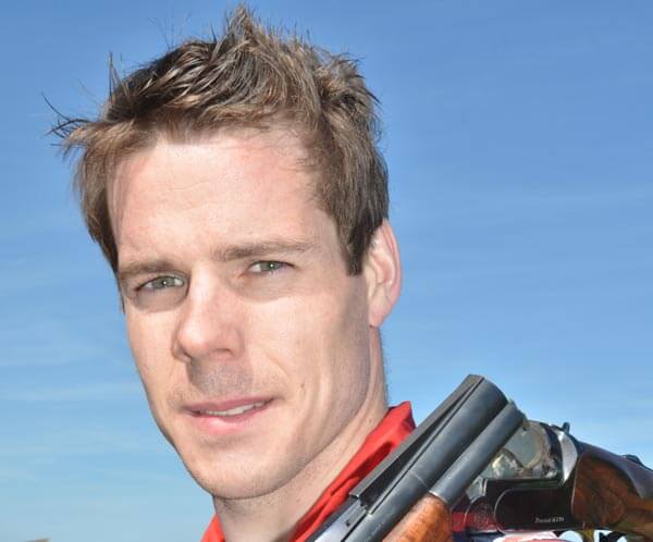 Tim Kneale Olympic shooter, sponsored by RL360 Quantum