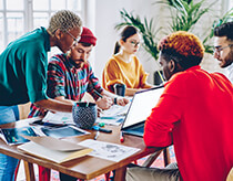 Business woman at a meeting image