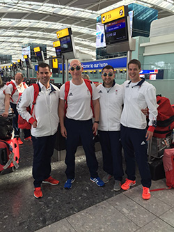 GB shooting team at Heathrow Terminal 5