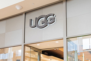 Ugg logo above store front