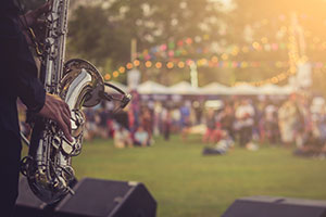Jazz festival- Saxophone performance at a festival