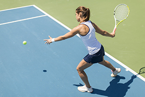 Woman playing tennis